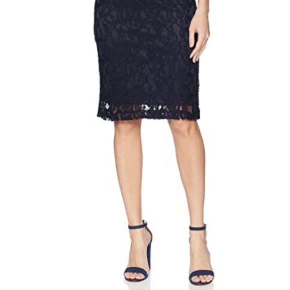 NWT Andrianna Papell Blue Moon Lace Pencil Skirt. - Picture 2 of 7